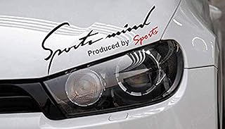 Un autocollant de voiture en deux parties avec un design esprit sportif
