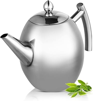 Théière en acier inoxydable cafetière presse à thé grand récipient de théière
