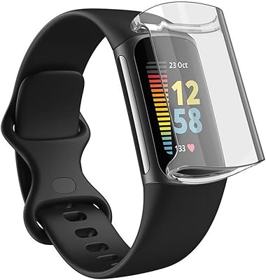 Skeido pour fitbit charge 5 étui de protection d'écran en tpu souple