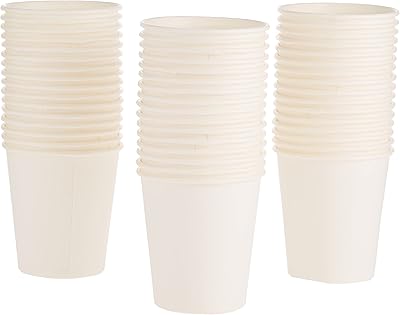 Gobelets en carton robustes hotback, blancs, 6,5 oz, 50 pièces