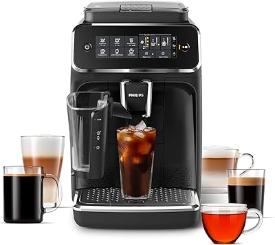 Machine à expresso entièrement automatique philips série 3200 mousseur café glacé et lait