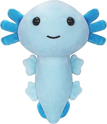 Jouet en peluche axolotl de 8" animal doux et spongieux jouet