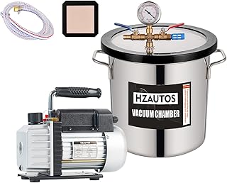 Couvercle en verre trempé 3 gallons en acier inoxydable 3,6 cfm 1/4 hp
