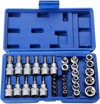 Pepisky 34 pièces jeu de douilles e-torx pour hommes femmes embouts e-torx 3/8"