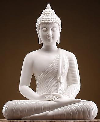 Statue de bouddha blanc chen lang de 12 pouces pour la décoration