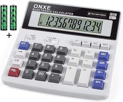 Calculatrice scientifique électronique à 12 chiffres pour ordinateur de bureau, fonction standard, calculatrice