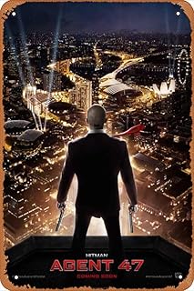 Affiche de film vintage en étain, hitman agent 47, signe en métal rétro, décoration murale pour la maison, les cafés, le bureau, le magasin, les pubs, le club, cadeau, plaque en étain de 12 x 8 pouces. Votre supermarché en ligne au Sénégal, c'est Diaytar