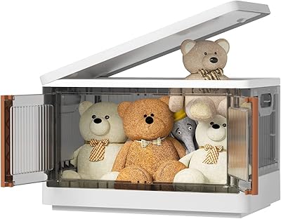 Bacs de rangement avec couvercles, boîte de rangement pliante en plastique de 8,5