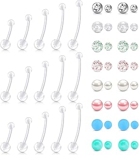 Boutons de grossesse en plastique, anneaux de nombril à longue barre pour le sport