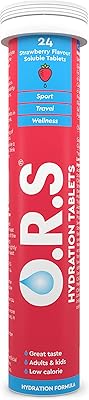 Comprimés d'hydratation d'électrolytes ors, formule végétalienne sans gluten ni lactose - saveur