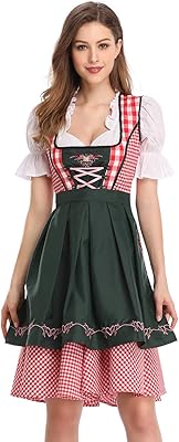 Glorystar chemisier bavarois pour femme costume traditionnel oktoberfest dirndl chemise courte blanche