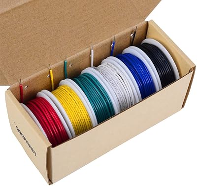 Kit de fils solides tufeng 18 awg - 6 bobines de couleurs différentes