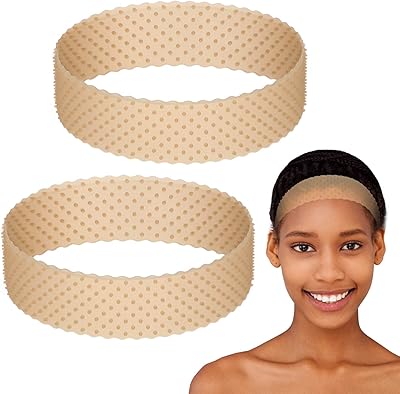 2 pièces porte-perruque réglable en silicone support de perruque antidérapant bande