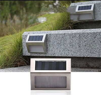 Lampes extérieures étanches à énergie solaire en acier inoxydable pour clôtures, allées