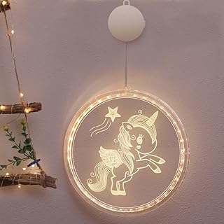 Lampe décorative led licorne kawaii, applique murale suspendue pour vitrine de magasin, chambre