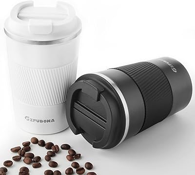 Tasse à café de voyage isolée réutilisable en acier inoxydable de 13 oz