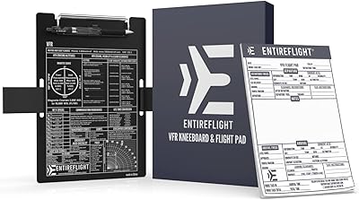 Genouillère flight black pilot vfr avec carnet de notes accessoire