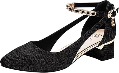 Été épais peu profond printemps talon chaussures femmes chaussures femmes bouche boucle