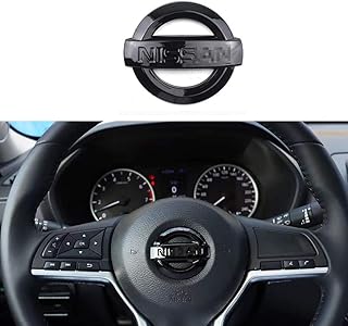 Couvre-volant maxdoll en fibre de carbone à paillettes pour nissan rogue altima sentra