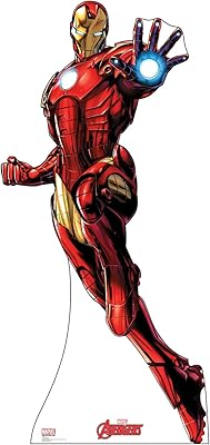 Figurine en carton iron man grandeur nature - marvel's avengers animation