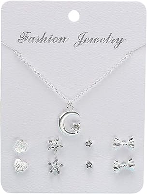 Ensemble de bijoux tendance pour femmes, 4 pièces, boucles d'oreilles en forme