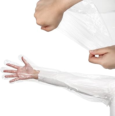 Gants de pansement jetables, 50 pièces de gants vétérinaires à intestin long