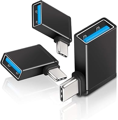 Adaptateur usb c vers usb à angle droit, adaptateur usb-c vers usb 3.0