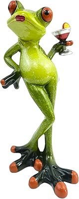 Figurines de grenouille décoratives créatives et amusantes en résine, sculpture pour la maison