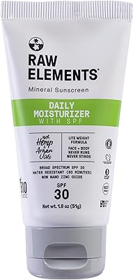 Crème solaire naturelle certifiée raw elements daily lifestyle pump | oxyde de zinc