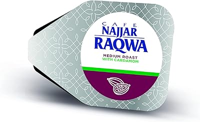 Capsules de café najjar à torréfaction moyenne avec cardamome 5 g, paquet