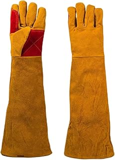 Chjgl 236" gants de soudage en cuir à manches longues gants résistants la chaleur