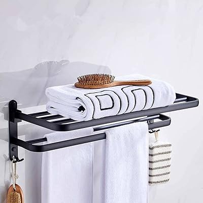 Porte-serviettes de salle de bain, porte-serviettes pliable, étagère de rangement pour salle