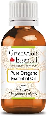 Huile essentielle d'origan pure greenwood essential (origanum vulgari) 100 % naturelle de qualité
