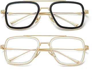 Lunettes transparentes sans ordonnance pour femmes et hommes, monture ronde en métal rétro