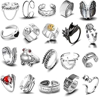 Ensemble de bagues ouvertes y2k, bagues empilables, bague serpent, bagues bohème pour femmes