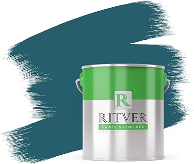 Émulsion de peinture murale à base d'eau retiver premium, 3,6 l, bleu pétrole