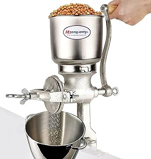 Moulin à grains manuel monjiantgo avec grande trémie de 5,1" et pince