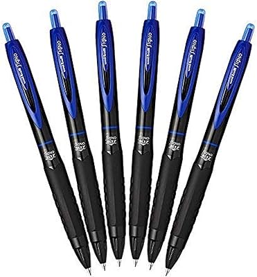Stylos à encre gel rétractables uni-ball 307, pointe moyenne 0,7 mm, paquet