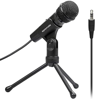 Microphone à condensateur promate microphone à condensateur multimédia stéréo 3,5 mm avec effets