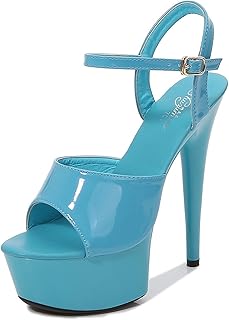Talons hauts 6 pouces plate-forme imperméable à l'eau stiletto sandales à talons super