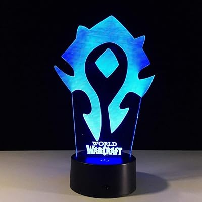 Lampe de table led moderne world of warcraft, 7 couleurs changeantes, interrupteur tactile