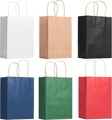 24 pièces sacs de faveur de fête en papier, nouvel ensemble de sacs