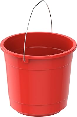 Seau rond en plastique cosmoplast ex de 10 litres, rouge, ifhhbu064rd
