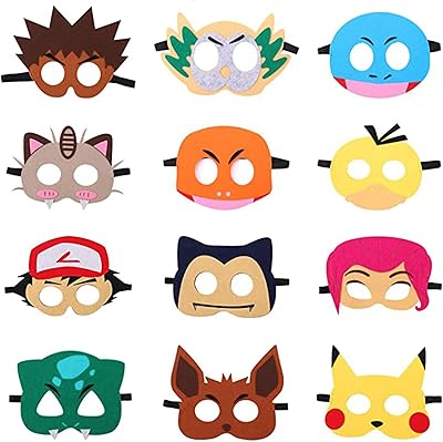 M&j daily lot de 12 masques de déguisement pour enfants, masques