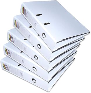 Fis lot de 10 classeurs arqués avec bras en polypropylène, 8 cm, taille