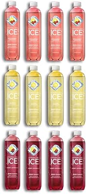 Pack varié d'eau aromatisée à la glace pétillante sans sucre, 17 oz, limonade