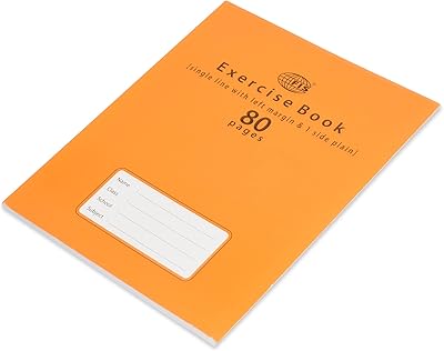 Cahier d'exercices fis, lot de 12 pièces, 80 pages, écriture manuscrite simple face