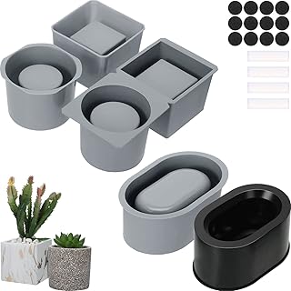 3 ensembles de moules de jardinière en silicone pour cour en béton