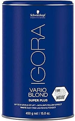 Schwarzkopf igora vario blonde super plus poudre éclaircissante blanche sans poussière, 8 niveaux