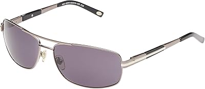 Lunettes de soleil rectangulaires pour hommes maxima mx0010-c25 63-15-125 gris métallisé, noir